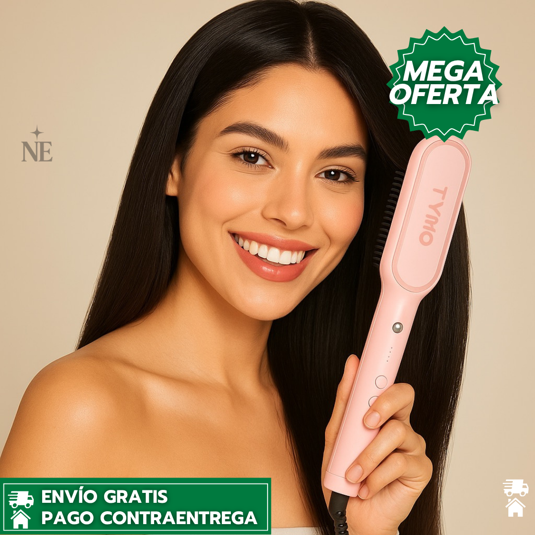 TYMO RING™: Cepillo Alisador Rápido que Deja tu Cabello Suave, Brillante y Sin Frizz
